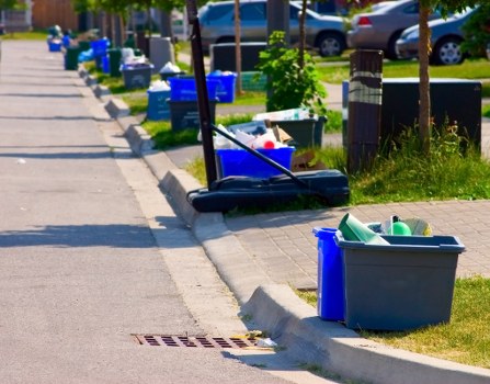 Professional waste clearance service in action